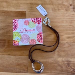 NWT! Premier Designs brown cord necklace